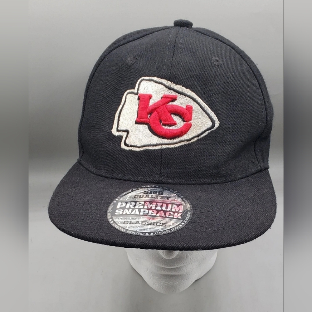 Max Headgear Kansas City Black Snapback Cap with Red Logo